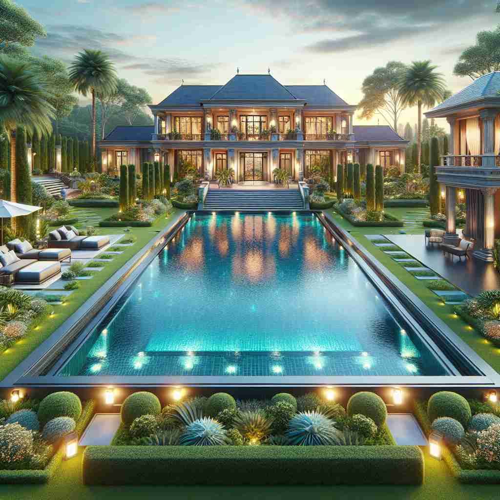 An image illustrating Piscinas de Luxo: Inspirações para Sua Mansão