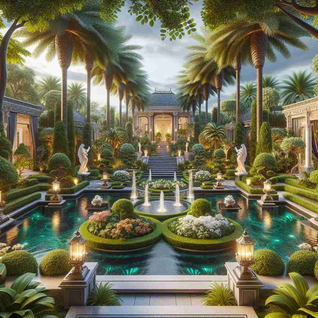 An image illustrating Jardins Exuberantes em Propriedades de Alto Padrão