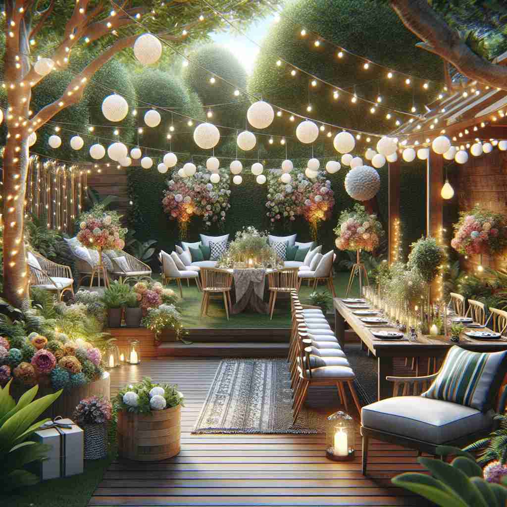 An image illustrating Transformando Espaços Externos em Áreas para Festas